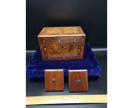 Edwardian double section tea caddy box. 