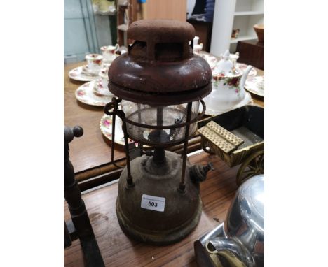 Vintage storm oil lamp.. 
