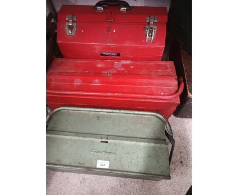 Lot of tools boxes . 