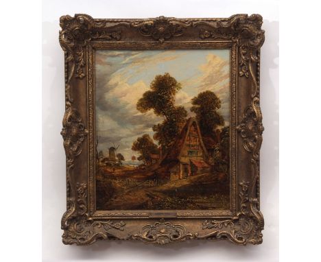 Joseph Paul (1847-1900), oil on panel, Landscape with cottage and Mill, 29 x 24cms Provenance: Weston Gallery, Weston Longvil