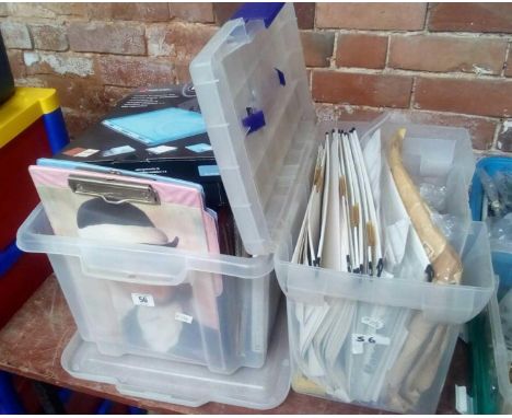 TWO CARTONS OF PRINT PAPER, STATIC CLING FILM &amp; DECOUPAGE PAPER