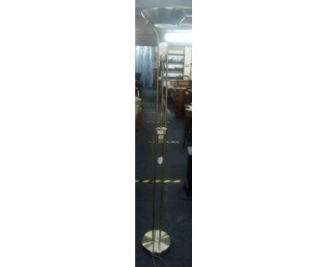 TALL BRASS EFFECT UP-LIGHTER &amp; ANGLE LAMP