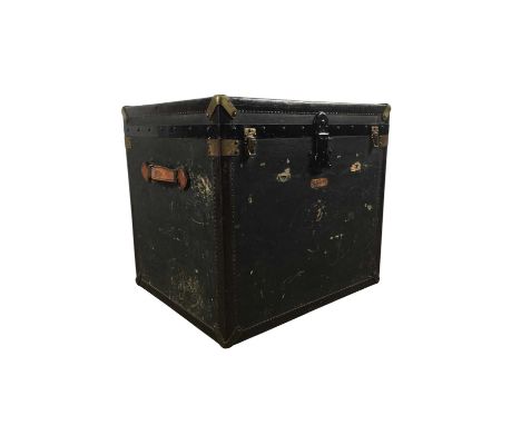 VICTORIAN CARRIAGE TRUNK, with lozenge decoration to top61cm x69cm