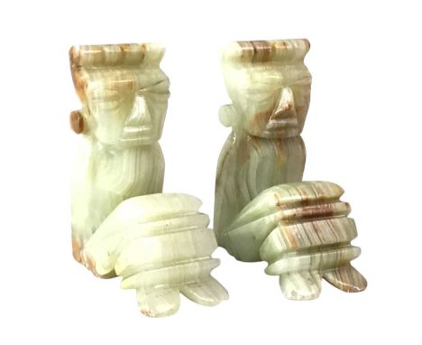 CHINESE ARTIST'S SEAL SET, AND OTHER ITEMS  the set in fitted case, along with a mother of pearl inlaid box, lacquered casket