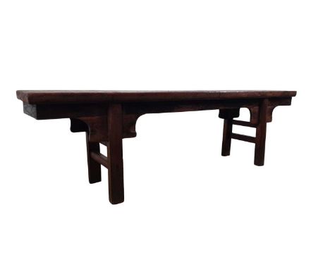 STAINED WOOD BENCH, with square legs50cm x 170cm