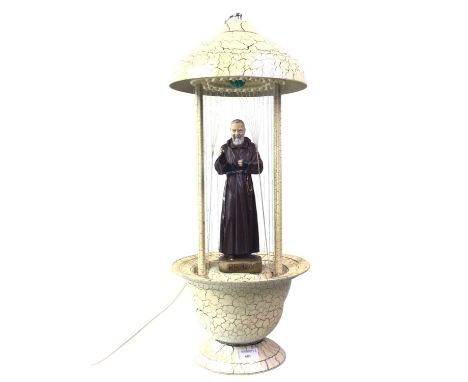 RELIGIOUS THEMED TABLE LAMP, modelled as Padre Pio58cm high