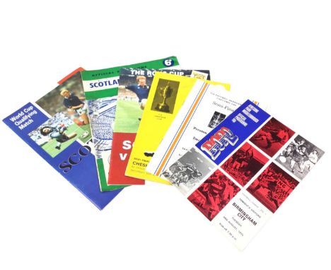 GROUP OF VINTAGE FOOTBALL PROGRAMMES, relating to Scottish, English and Internationals, chiefly 1960s-80s
