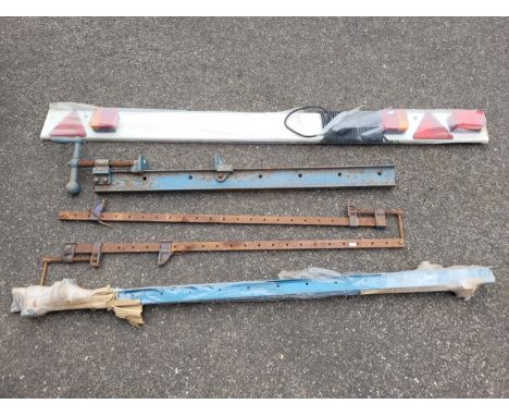 5 x sash clamps of various lengths, also a trailer lighting board 
