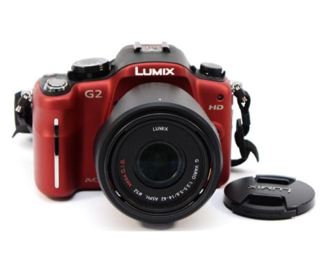 A Panasonic Lumix G2 digital SLR camera with associated lens 