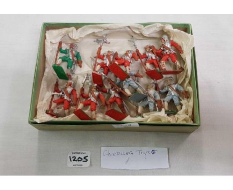 TUB OF CROMWELLIAN PLASTIC FIGURES BY CHERILEA