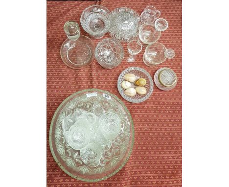 PUNCH BOWL & GLASSES, DECANTER & STOPPER, OTHER GLASSWARE, ONYX EGGS 