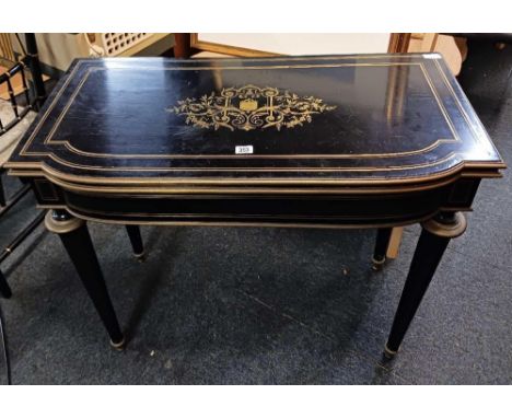CONSOLE GAMES TABLE IN BLACKENED WOOD