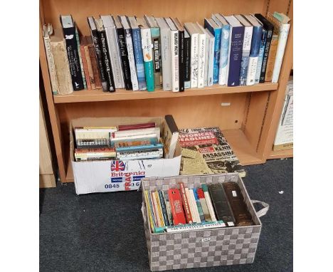 2 CARTONS OF BOOKS &amp; A SHELF OF BOOKS