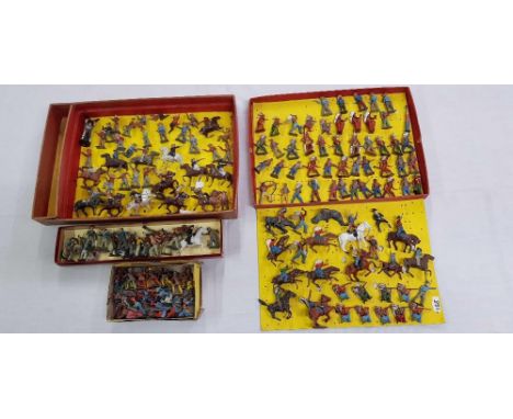 QTY OF PLAY WORN COWBOYS & INDIAN'S & WESTERN FIGURES