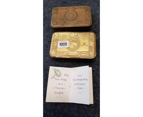 2 PRINCESS MARY FIRST WORLD WAR GIFT TINS