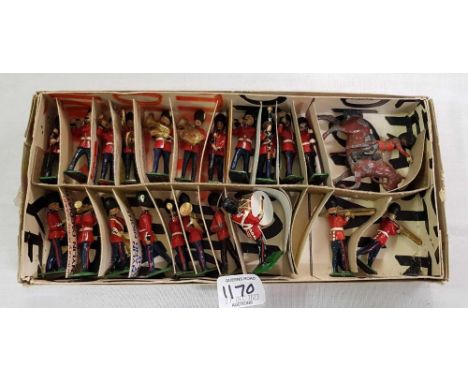 CARTON WITH LEAD FIGURES OF THE GUARDS REGIMENT MARCHING BAND