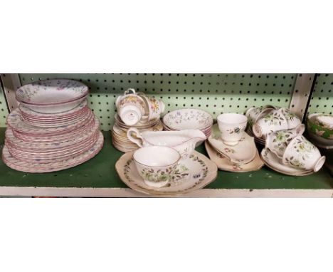 SHELF OF COLCLOUGH CHINA & JOHNSON CHINA