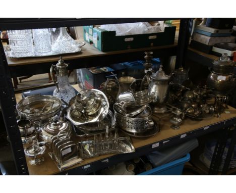Qty silver plated items to include an unusual  patent water heated toast rack Retailed by Lockwood, 76 New Bond Street, cut g