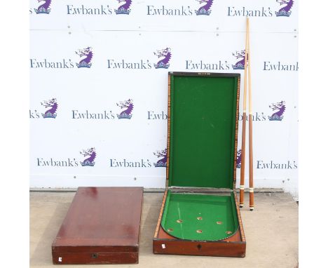 Two Bagatelle Boards and two cues