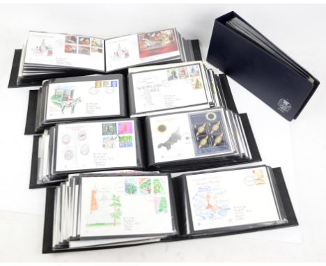 Stuart First Day covers in four green albums  (approx 362)