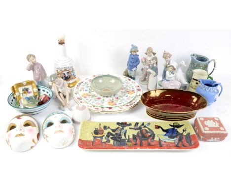 Lladro and Nao porcelain figures together with other china