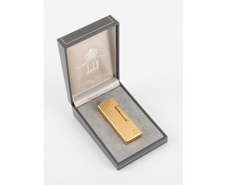 Cased gold plated Dunhill lighter
