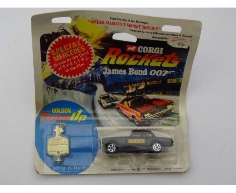 A CORGI ROCKETS James Bond 'On Her Majesty's Secret Service' S.P.E.C.T.R.E . Mercedes - sealed on original card with tune up 