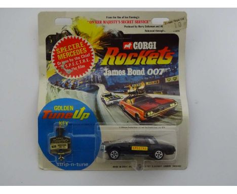 A CORGI ROCKETS James Bond 'On Her Majesty's Secret Service' S.P.E.C.T.R.E . Mercedes - sealed on original partially unpunche