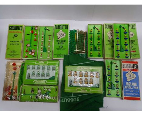 A selection of SUBBUTEO table soccer teams - mostly complete (see photos) - G in F/G boxes (9)