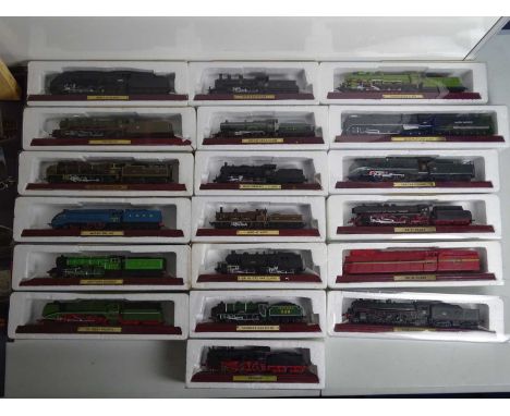 A group of ATLAS EDITIONS HO scale static train models together with some accompanying paperwork - VG in G original packaging