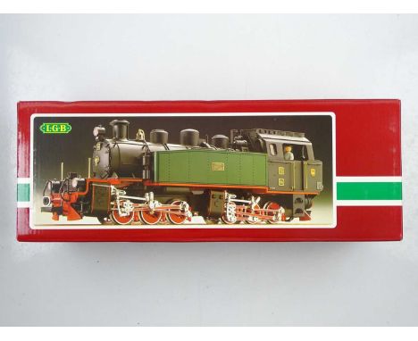 An LGB G scale 2085D Mallet articulated steam locomotive in green livery - E (came to us still sealed - ex-shop stock / unuse