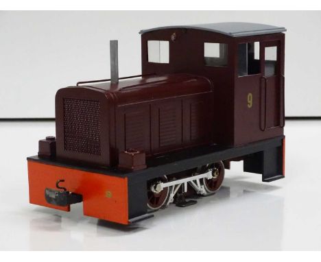 A G scale 45mm gauge scratch/kit built 0-4-0 diesel locomotive mounted on an LGB chassis - G/VG unboxed