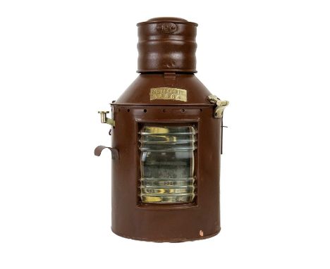 A Meteorite ship Signal lamp with brass mounts. Number 38866, diameter 20cm.