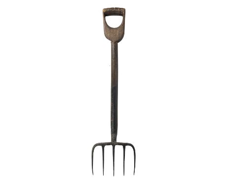An early 20th century garden fork by Argyle & Co Birmingham.  Stamped with maker's name and 1881, length 87cm.There are crack