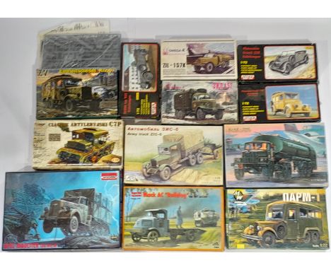 A boxed Kit group to include manufacturers such as Roden, Attack Hobby Kits, Omega-K, ZV Models plus others similar. See phot