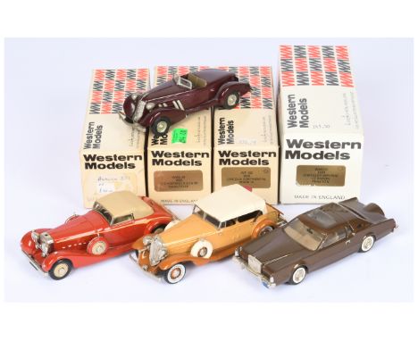 Western Models Group (1) WMS371933 Chrysler Imperial Le Baron Phaeton - two tone brown (2) WM5X Auburn 851 - maroon (3) WMS20