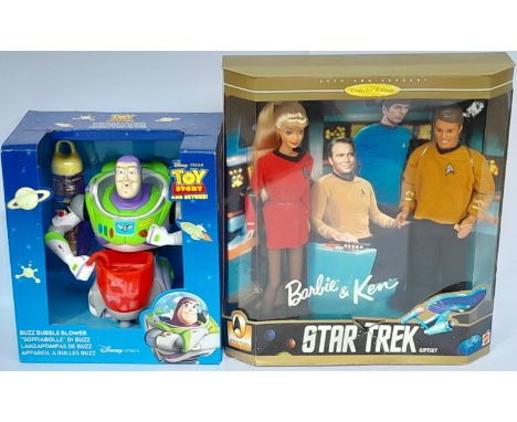 A boxed mainly Toy Story related group to include Toy Story 2 Woody &amp; Jessie Interactive Buddies, Toy Story Laser Sword, 