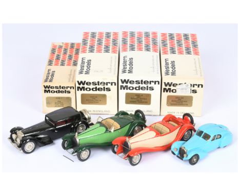 Western Models Group (1) WMS7 1938 Bugatti Type 57SC Atlantic - blue (2) WMS22 1932 Bucciali Tav 16 Saoutchik - black (3) WMS