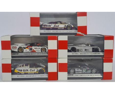 A Boxed Group of Starter Model Cars 1/43 scale to include Maclaren F1 GTR 1ER Le Mans 1995 and a Porsche 962 Fat Le Mans 1994