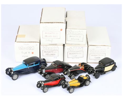 Vroom Resin Bugatti group to inclue 57 Aravis, 41 Kellner, Bugatti 44 Weyman plus others - Good to Excellent (not checked for