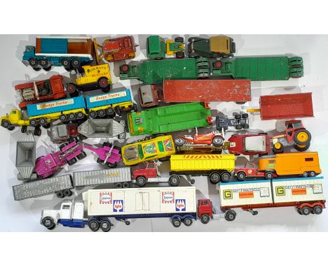 Matchbox a mainly unboxed group to include boxed M-9 Inter State Double Freighter, K-37 Sand Cat plus others. Conditions gene