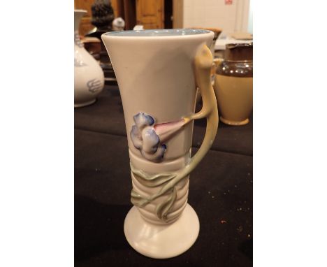 Clarice Cliff single handled vase with floral decoration