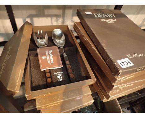 Quantity of boxed Denby Touchstone ceramic handled cutlery