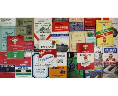 A collection of vintage rugby programmes, to include a quantity of 1980s Welsh international programmes, and club programmes 