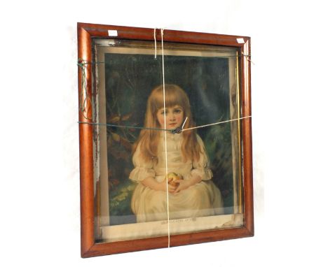 A Pears type print and two Edwardian prints, all in Maple frames