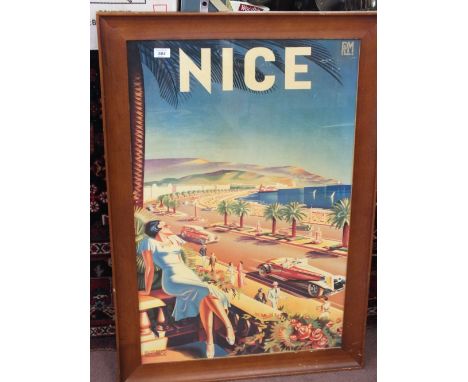 A colour print of Nice, marked PLM