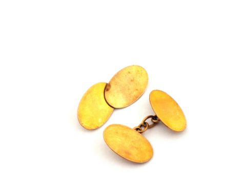 A pair of 9ct Gold oval cufflinks