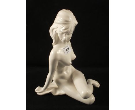 A Goebel white figure of a nude girl, height 12"