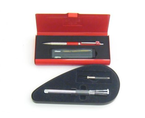 Harley Davidson with Waterman, a chrome plated and enamel  fountain pen, with medium nib, cartridge converter mechanism, in a