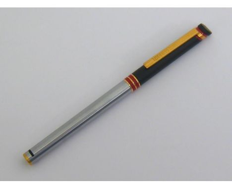 Ferrari, a brushed steel and black and red roller ball pen, no box or paperwork 